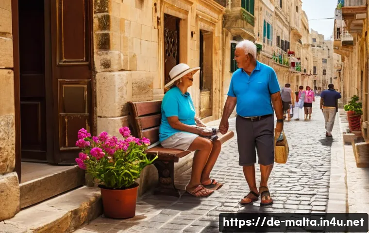 몰타 치안 상황 - **Prompt:** A serene and sunny daytime scene in Valletta, Malta. People of various ages are strollin...